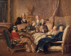 A reading in a salon
Jean-François de Troy, Public domain, via Wikimedia Commons